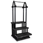 36"w Garden Center Shelving Display with Plant Hanger, Weatherproof, 3-Tiers - Black - Image 6