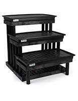 3 tier plastic garden center display rack is easy to assemble
