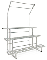 Steel nursery plant rack with galvanized finish