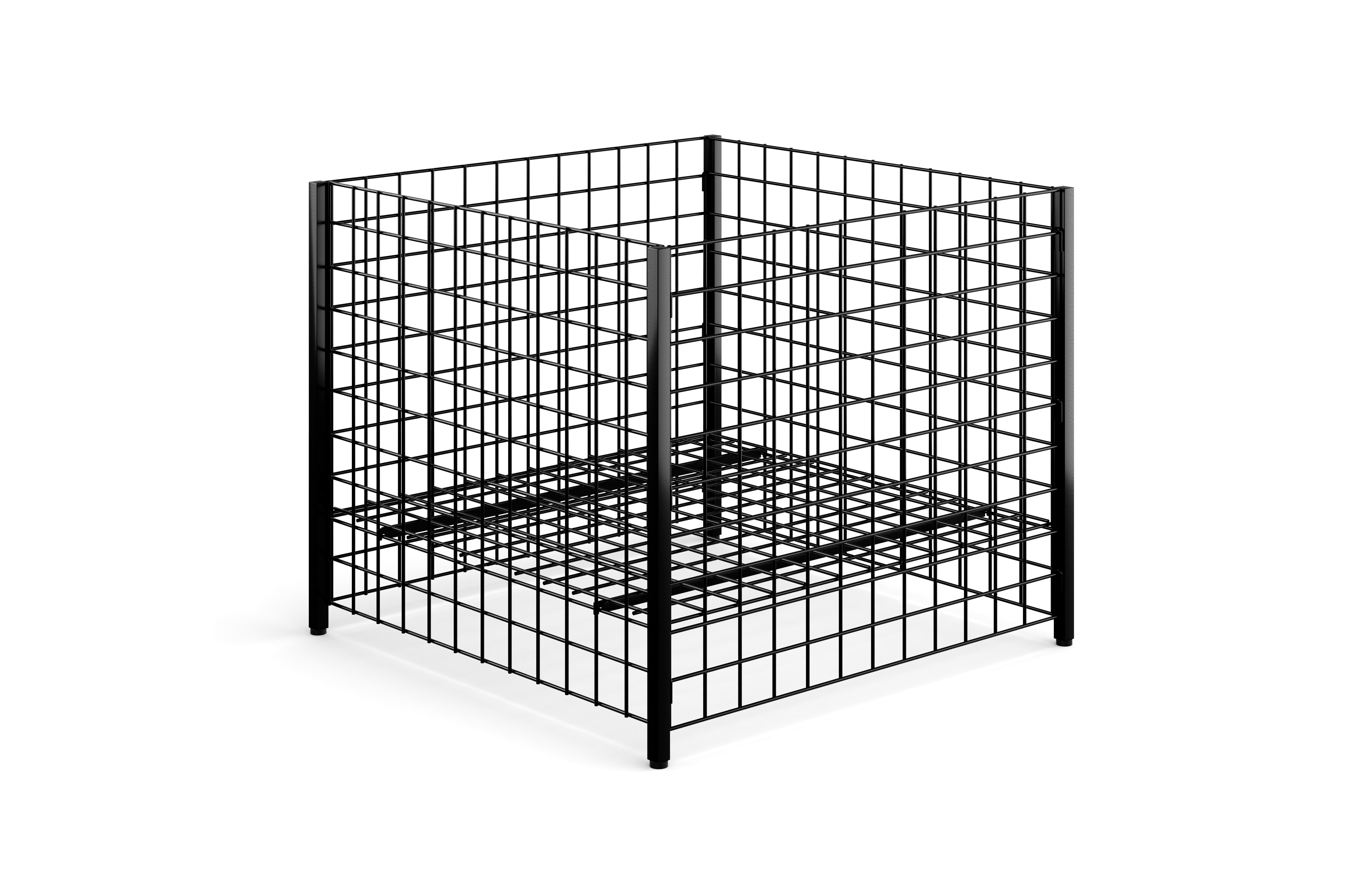 Wire Dump Bins w/ Adjustable Shelf, 22.5 Cubic ft. of Storage, Floor Standing - Image 2