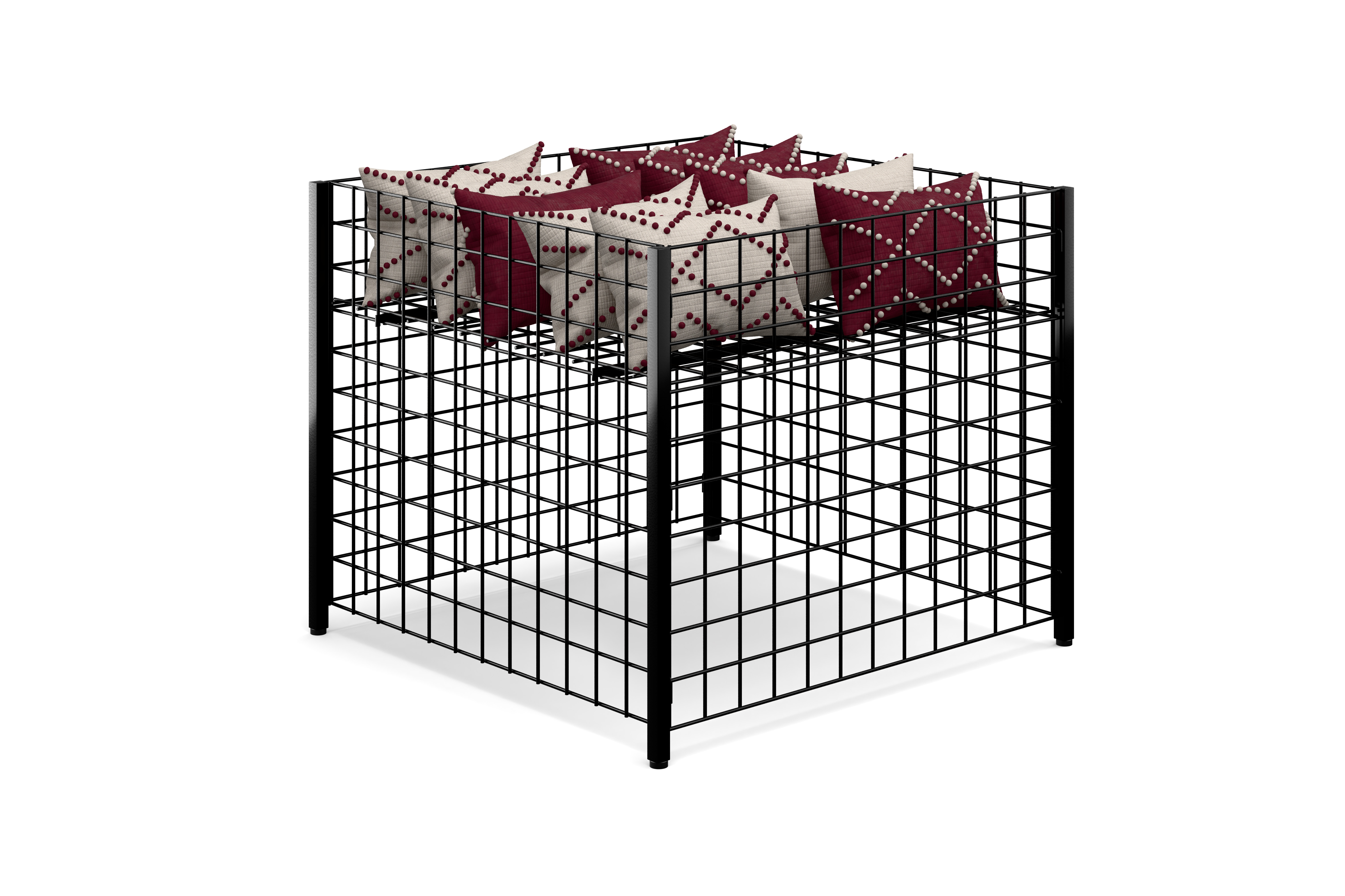 Wire Dump Bins w/ Adjustable Shelf, 22.5 Cubic ft. of Storage, Floor Standing - Image 4