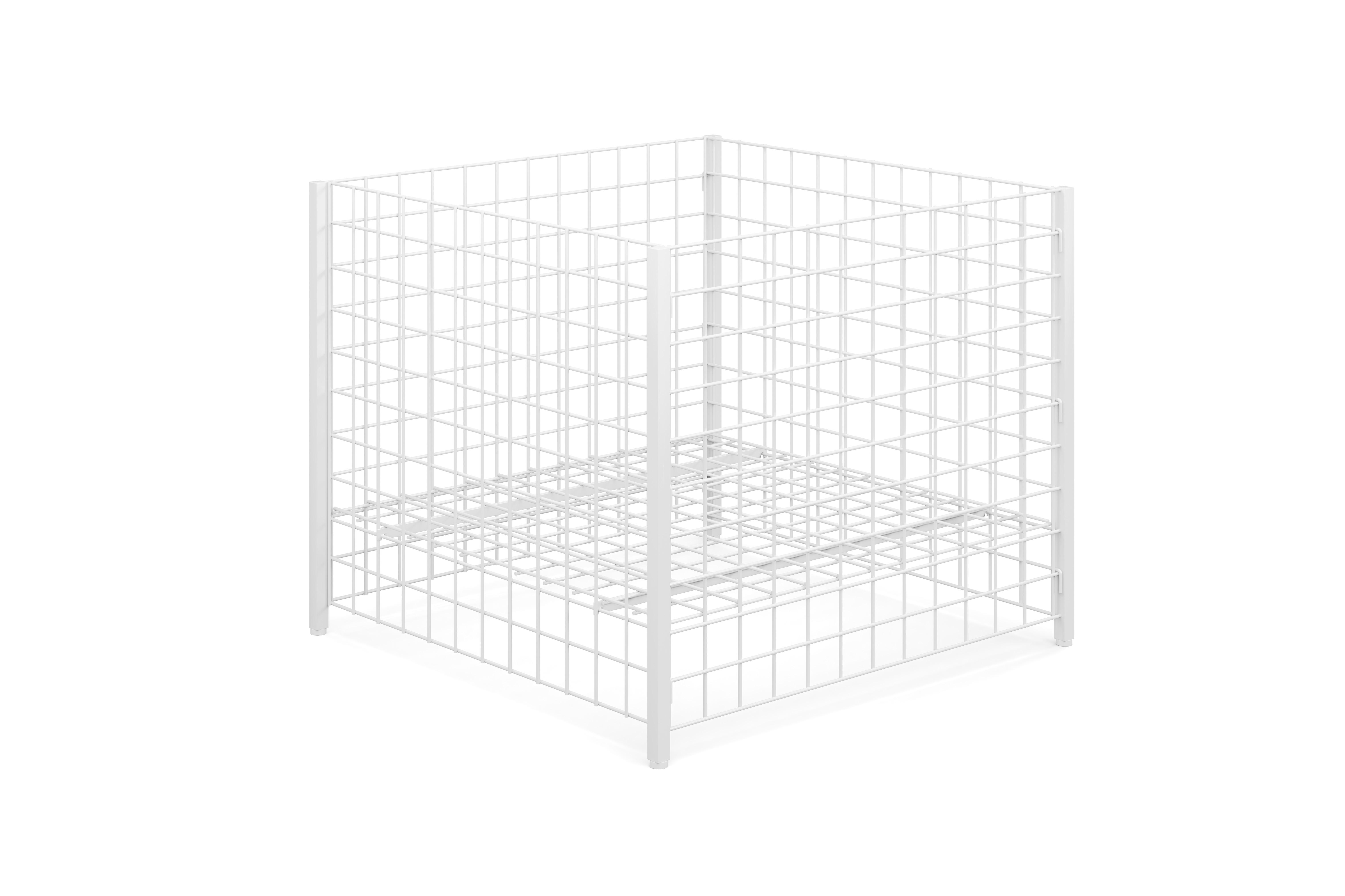 Wire Dump Bins w/ Adjustable Shelf, 22.5 Cubic ft. of Storage, Floor Standing - Image 2