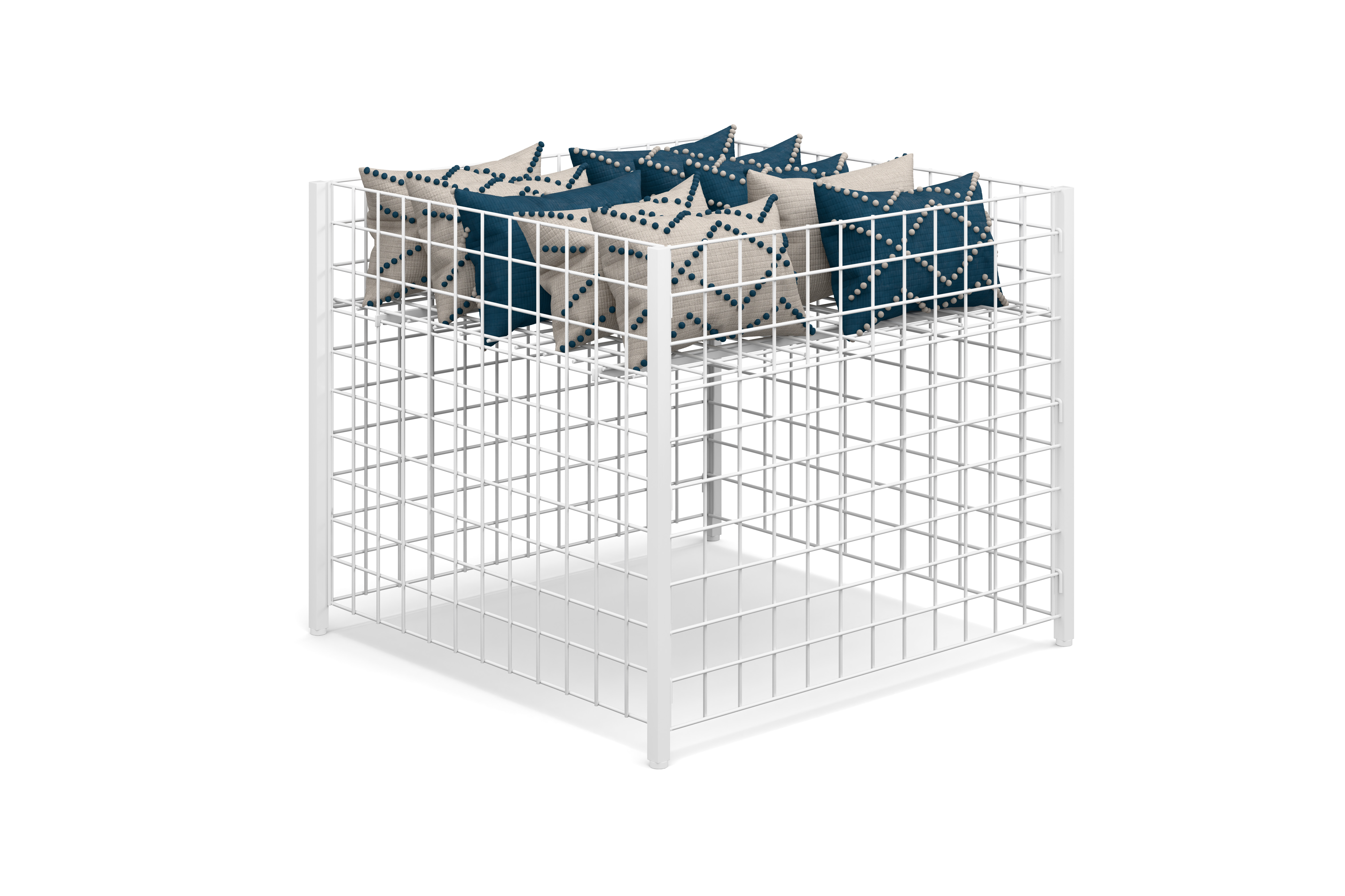 Wire Dump Bins w/ Adjustable Shelf, 22.5 Cubic ft. of Storage, Floor Standing - Image 4