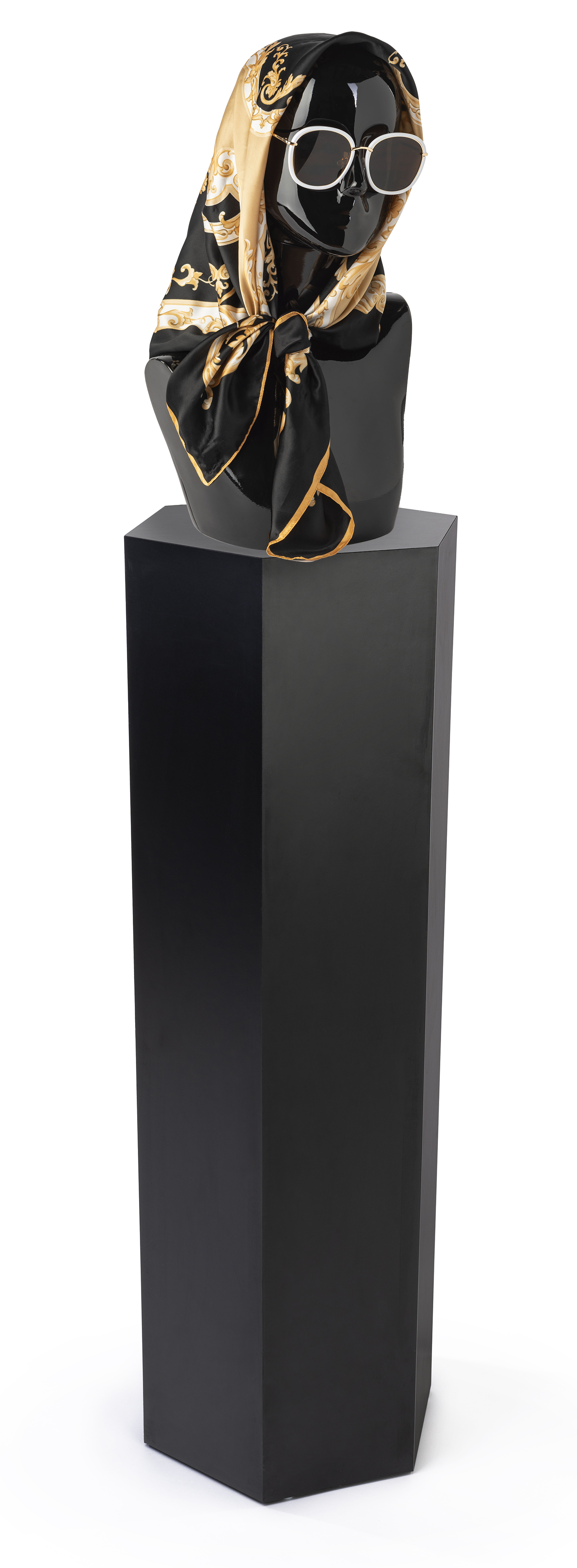 Hexagon Retail Pedestal | Made of Durable Black Particle Board