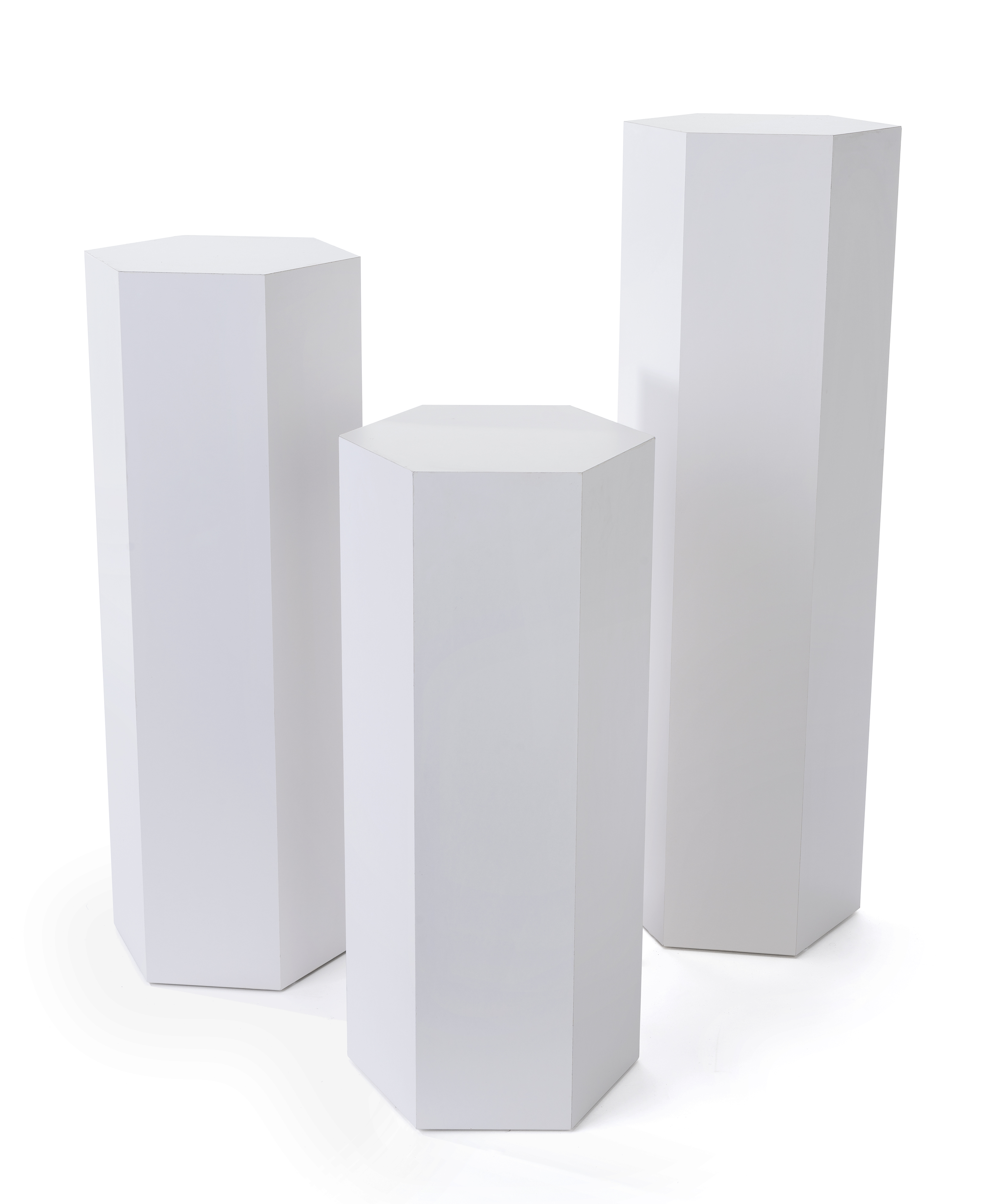 Hexagonal Display Pedestal | 50 Pound Weight Capacity | Displays2Go