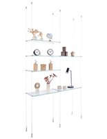 Glass shelves for SMHGSET4 cable shelving system with 24 inch and 36 inch additional options