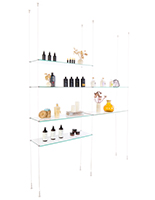 Glass shelves for SMHGSET4 cable shelving system with 36 inch extension