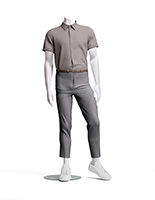 Headless mannequins in with glass base