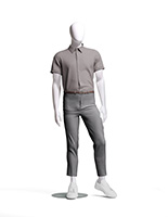 Full body mannequins in matte white