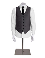 Male mannequin torso with matte white finish