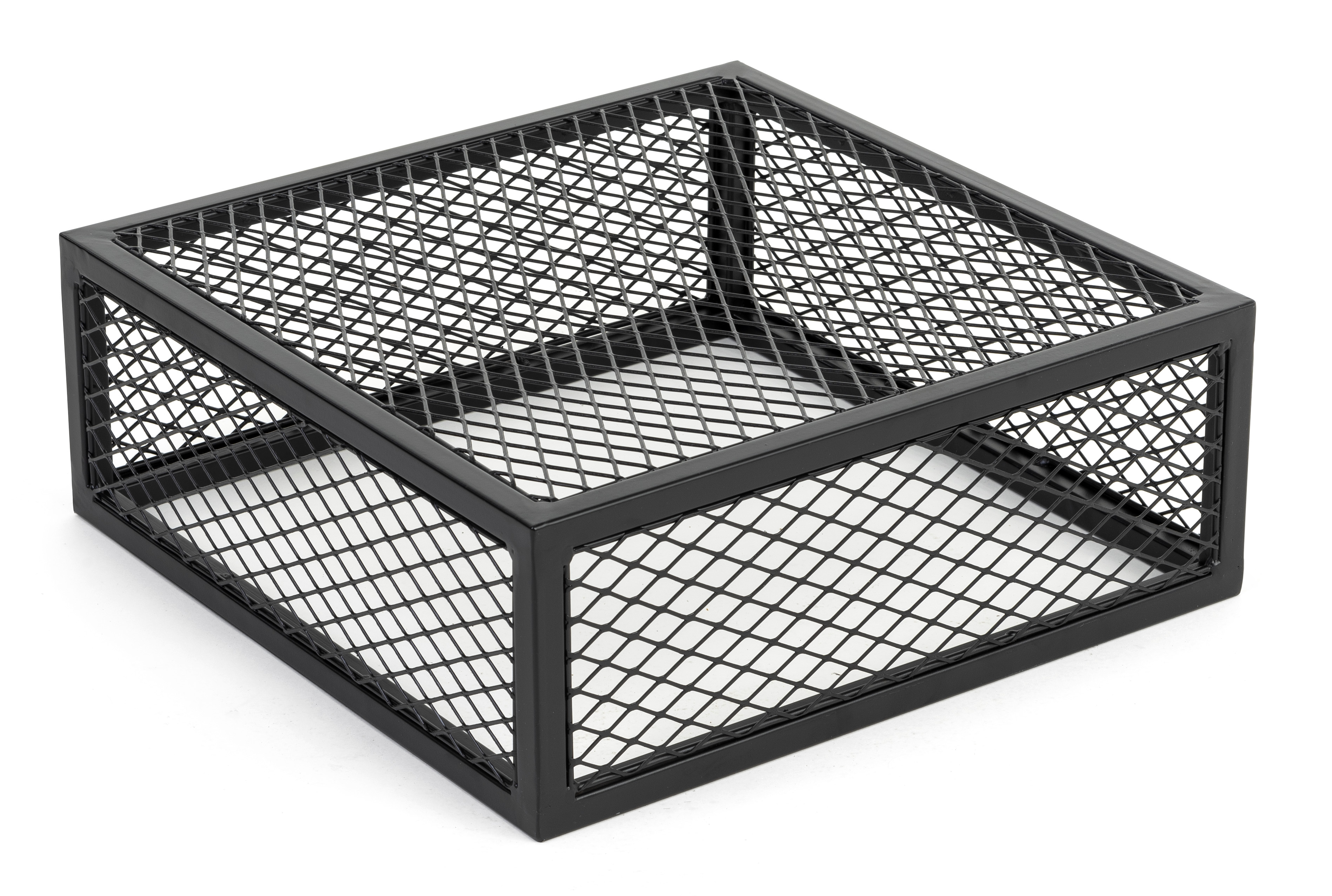 Mesh To Risers Iron Mesh Cube Storage Riser | Black Powder Coated Iron | Displays2Go
