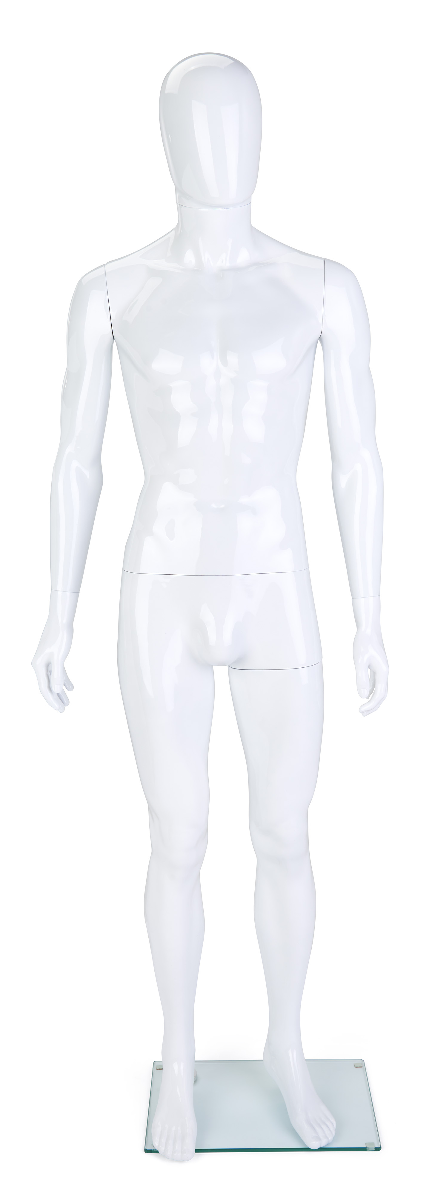 Male Full Body Mannequin in Standing Pose, White Color