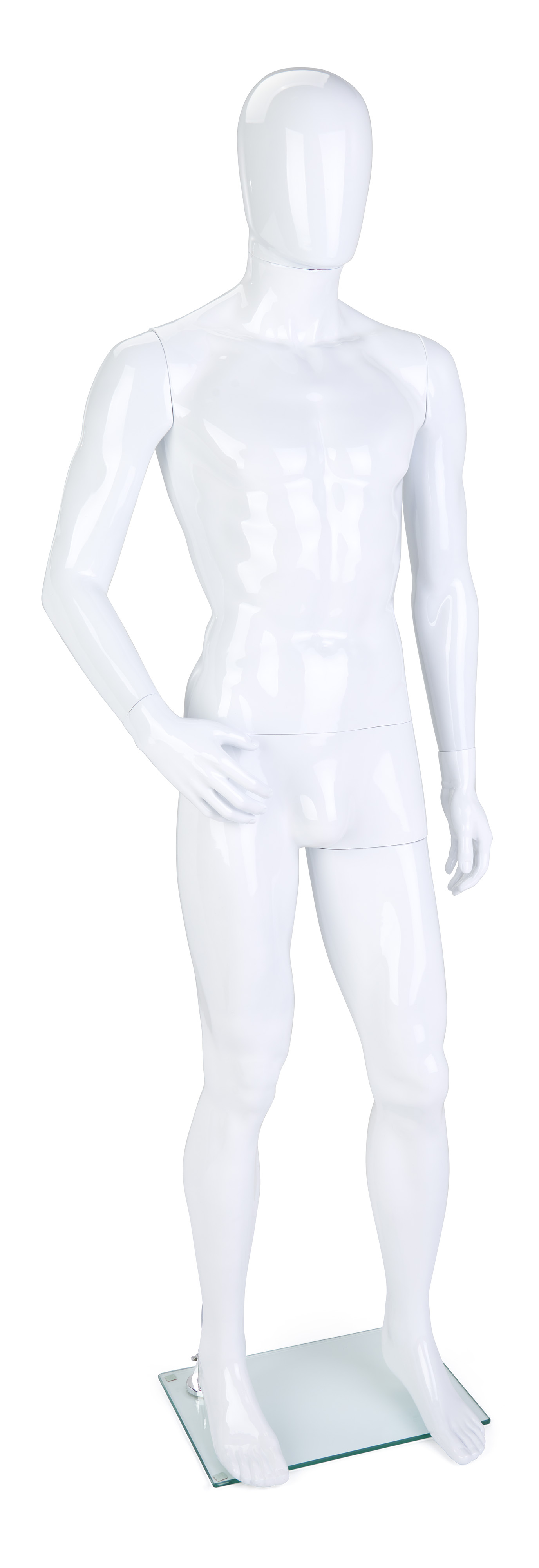 Dropship Full Body Male Mannequin With Glass Base Glossy White 72.8 to  Sell Online at a Lower Price