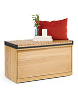 Retail display nesting tables with storage bench