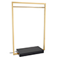 Modern metal clothing rack with 1 inch thick hanging rod
