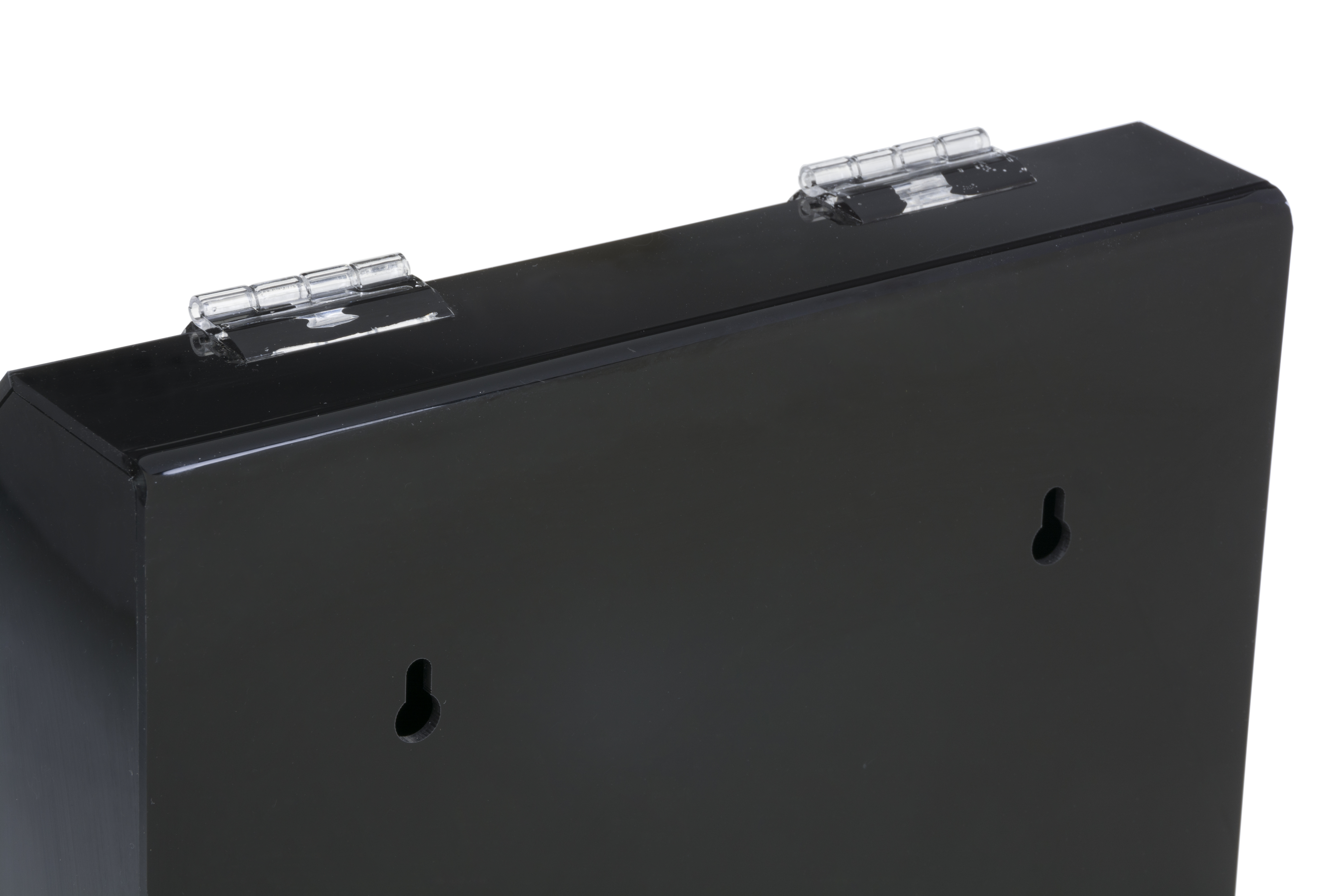 Recycled Acrylic Ballot Box with Lock & 1 Pocket, Wall or Tabletop – Black - Image 4