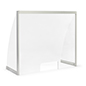 Countertop acrylic hygiene shield with sturdy aluminum frame