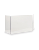 Complete Coverage Sneeze Guard | Premium Portable Counter Shield Acrylic Plexiglass Countertop Display Unique Side Wall Protection Built in Clear Desk Panel Barrier 