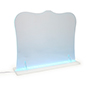 Illuminated countertop acrylic barrier with white base