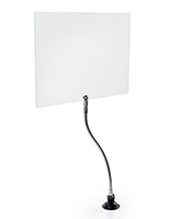 Flexible gooseneck safety shield with 18" long adjustable chrome arm