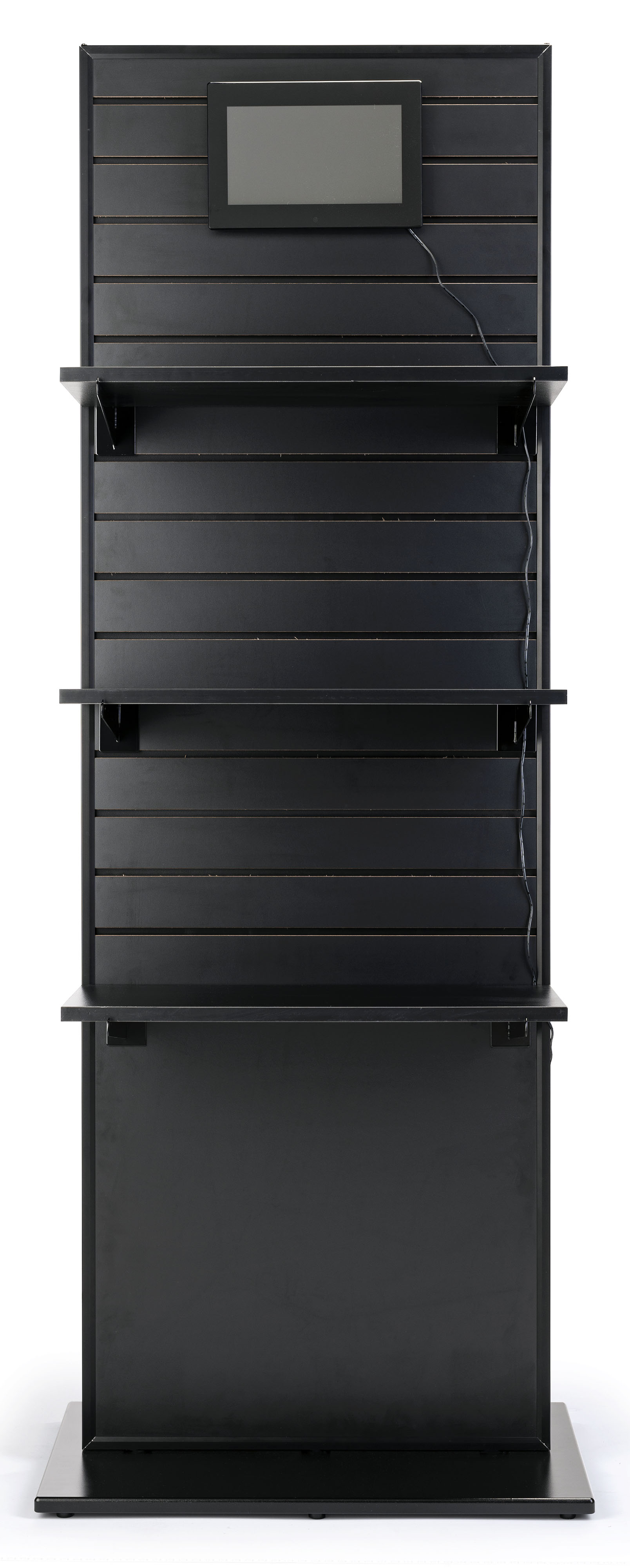 Slatwall Merchandiser with Digital Screen | 6 Adjustable Shelves ...