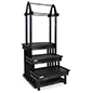 36"w Garden Center Shelving Display, WaterBed™ Trays, Plant Hanger, 3-Tiers - Black - Image 7