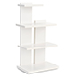 Tiered retail shelving display measures 17 inches wide by 28 inches tall 