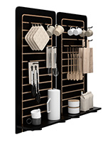 Retail slatwall panels available in three colors