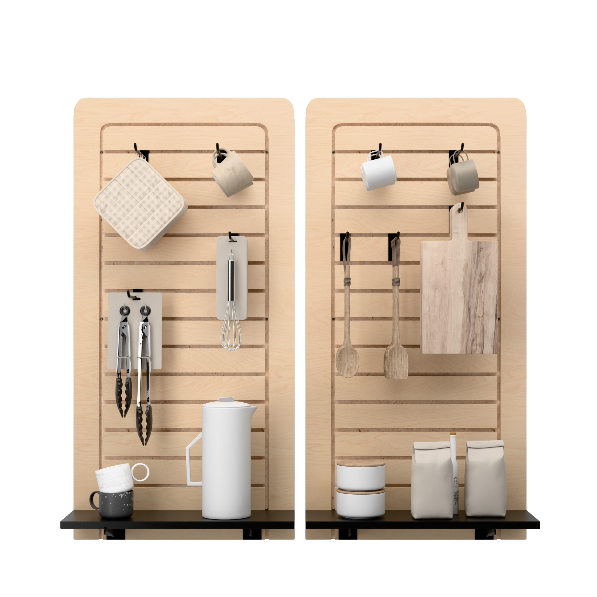 24 x 48 Slatwall Panel for Wall, Vertical Format, Durable Melamine Finish, Set of 2 - Image 4
