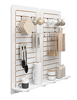 Retail slatwall panels with melamine finish