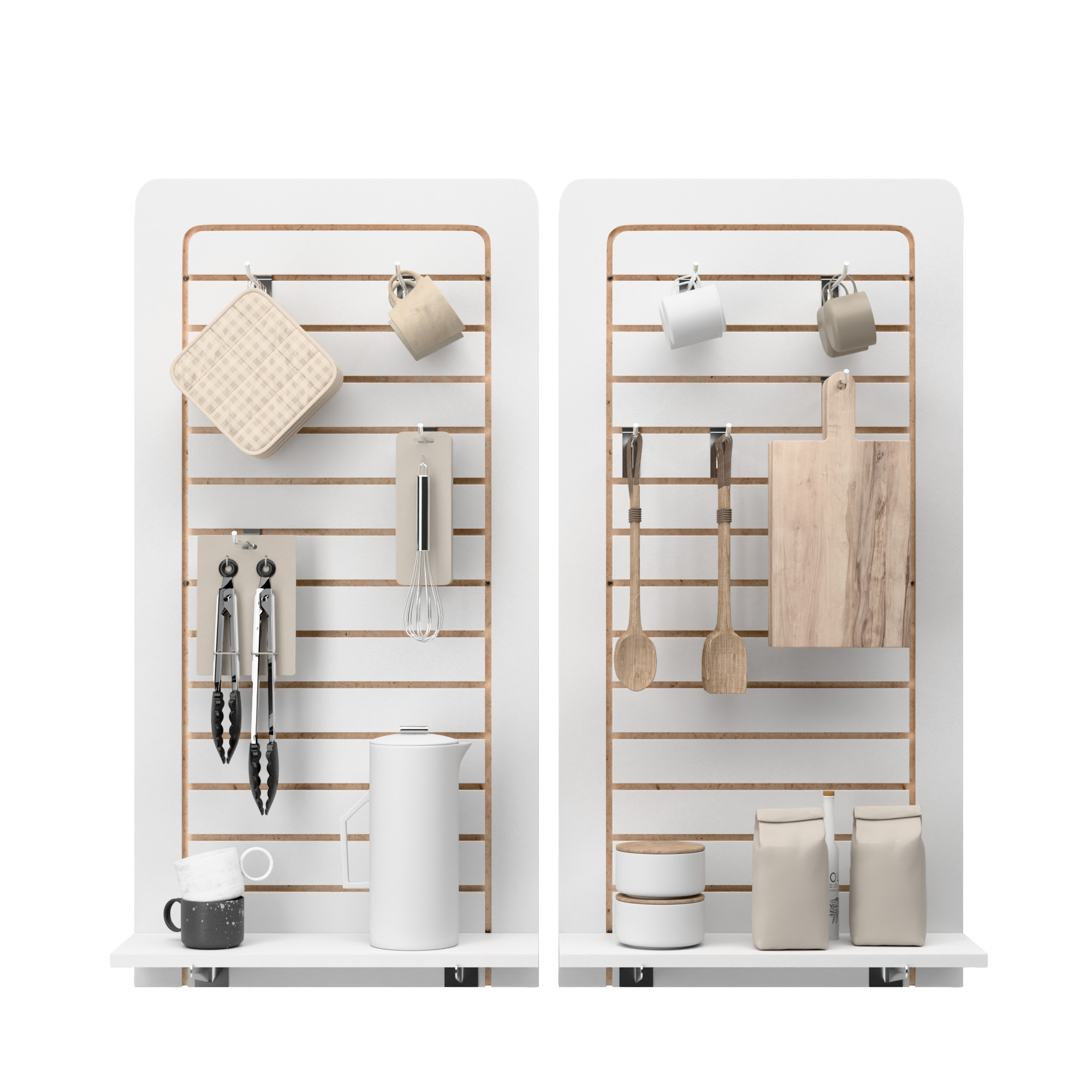 24 x 48 Slatwall Panel for Wall, Vertical Format, Durable Melamine Finish, Set of 2 - Image 3