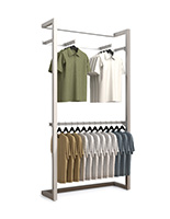 Retail wall display with two faceouts