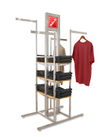 4 way cross merchandising unit for retail