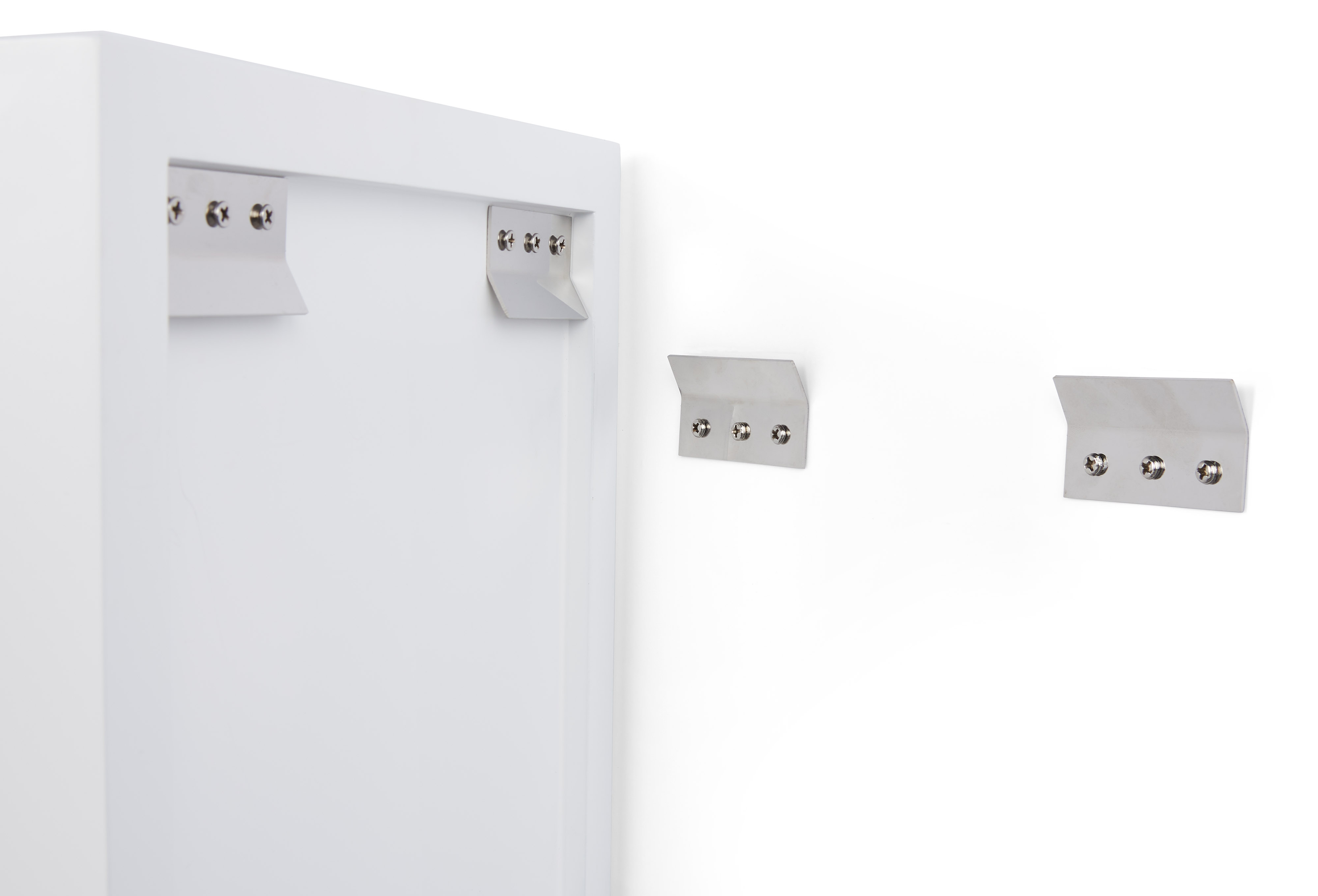 28h x 12w Wedge Pedestal Display, Wall Mounted Design, Laminated MDF - White or Black - Image 7