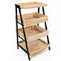 Wooden Retail Shelving Unit, 4 Shelves – Natural Finish - Image 9