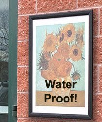 Exterior-rated poster snap frames