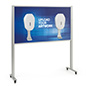 Multi-dispenser sanitizer stand with graphics and full color printing