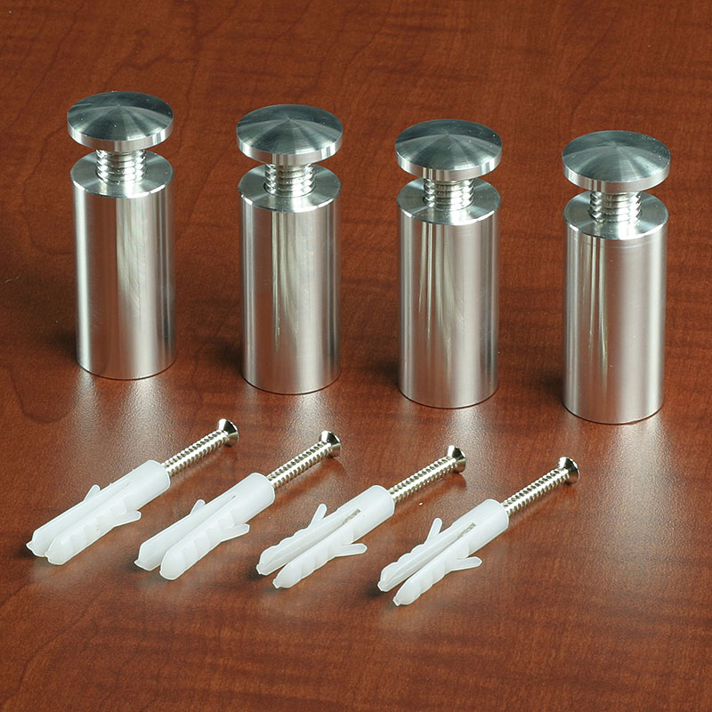 Machined aluminum standoffs come with polished finishes