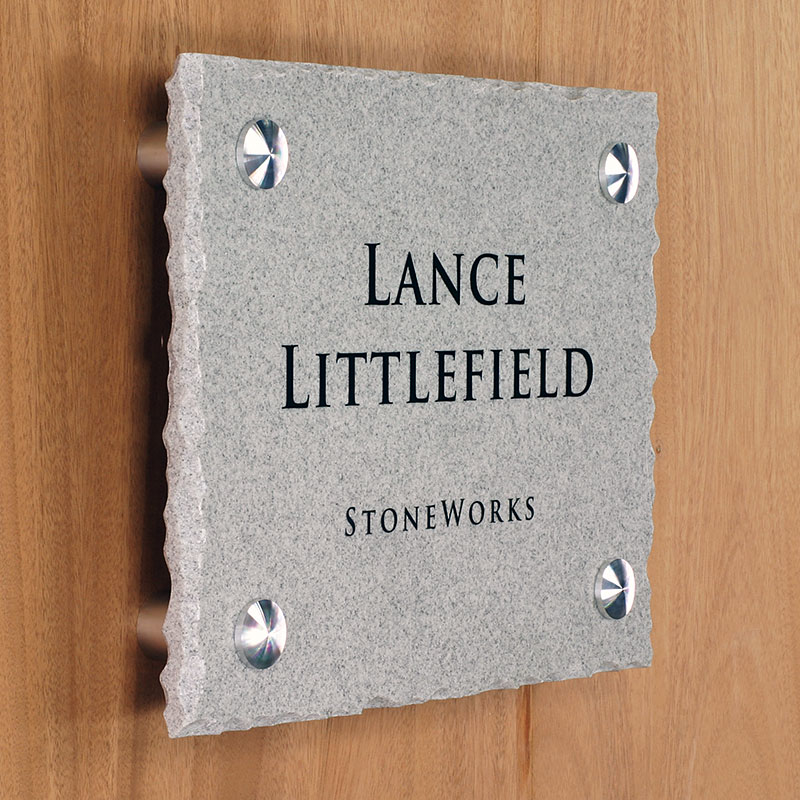 Corian® Solid Surface material makes for an unusual sign display