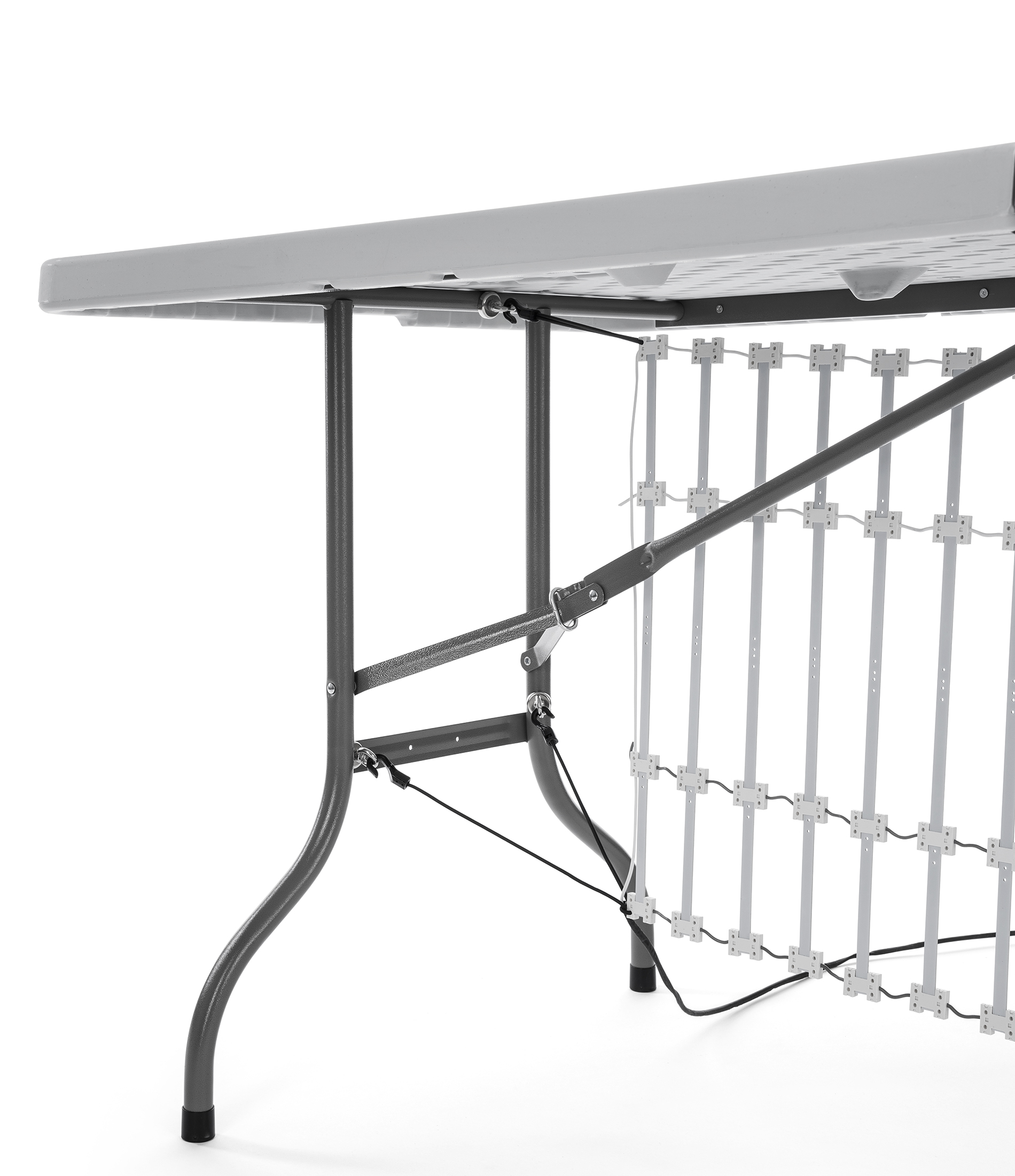 Stretch Table Cover, LED Ladder Lights, Folding Table Included – Custom Graphics - Image 5