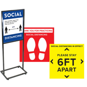 Bilingual Social Distancing Signage