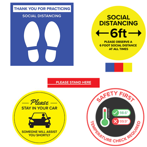Social Distancing Stickers