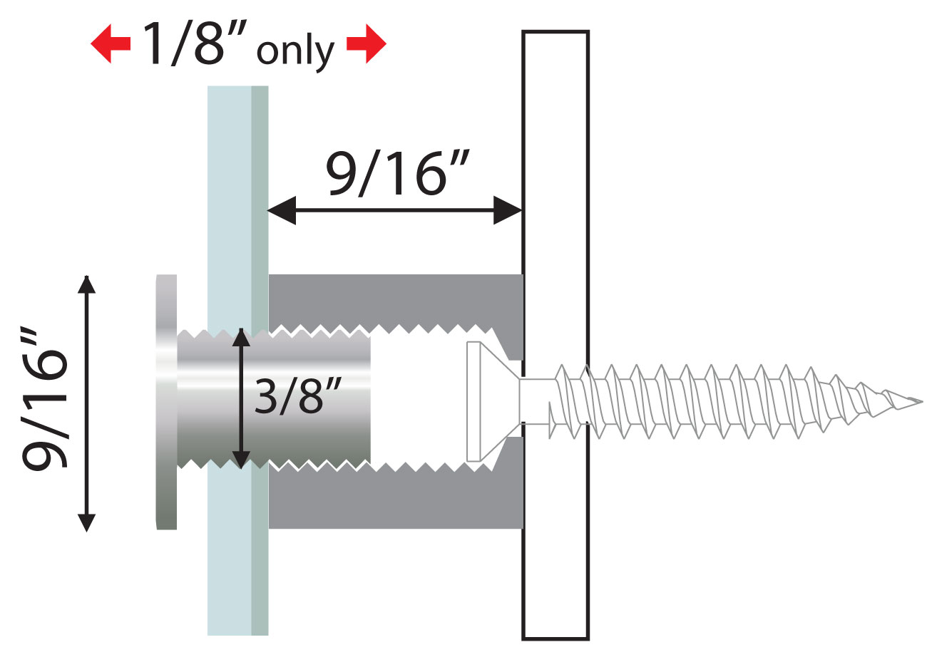 Square Standoffs | Square Stainless Steel Locking Through Grip ...