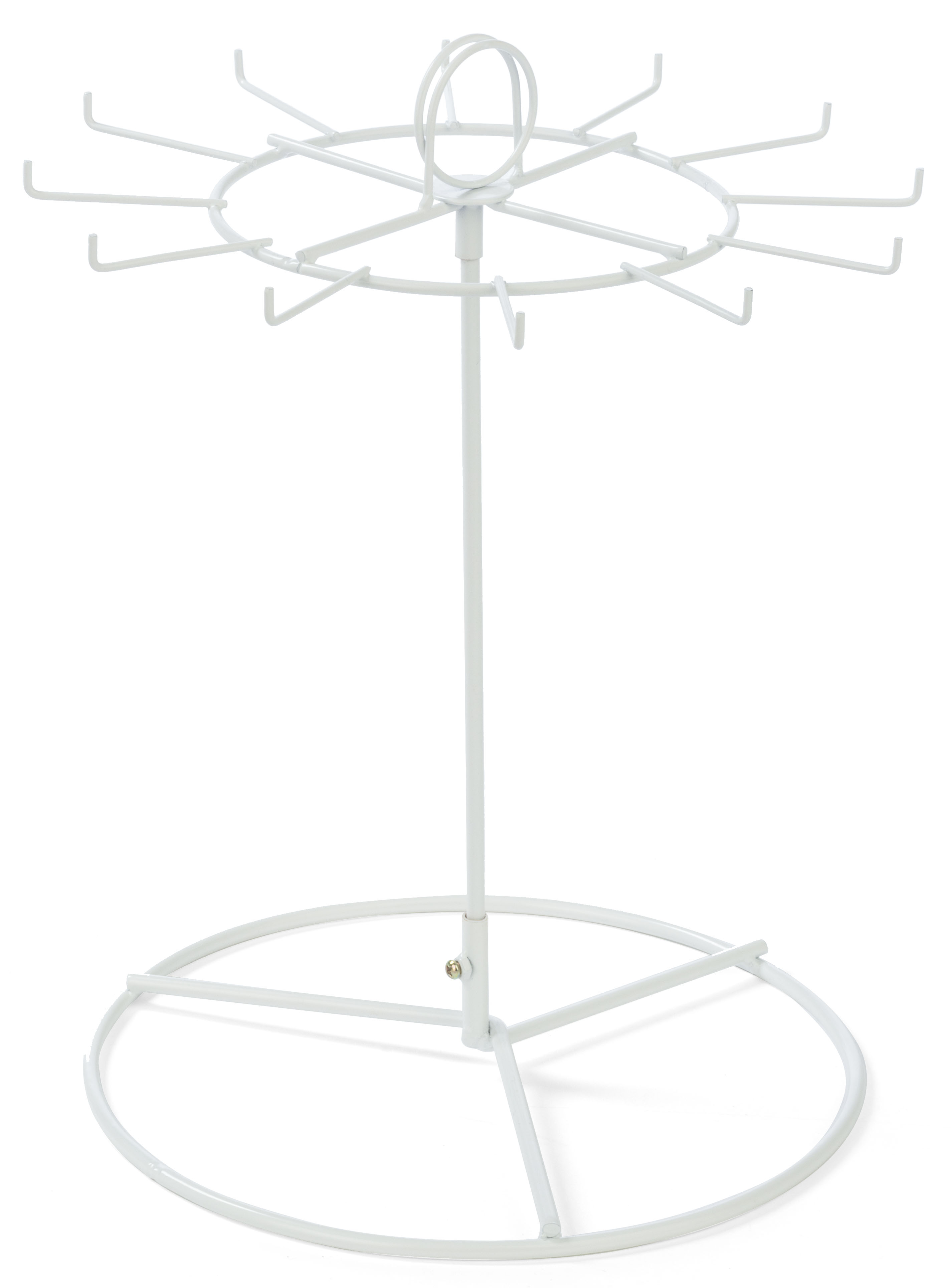 White Countertop Spinner Display | 360° Rotation | Displays2Go