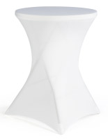 White Cocktail Table Cover, Bar Height