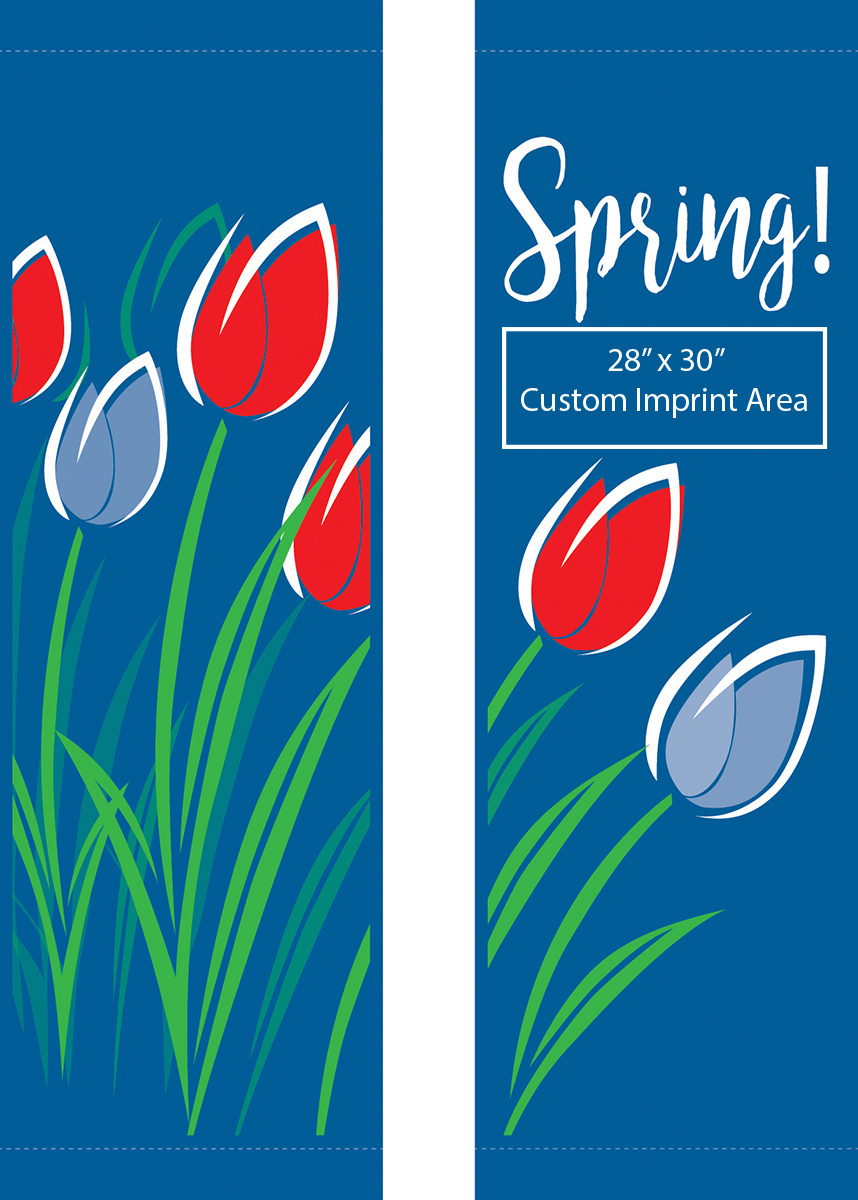 Spring Light Pole Flag Banner Set | 30” x 94” Canvas Banner | Displays2Go