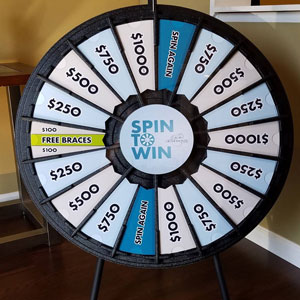 Dentist office prize wheel