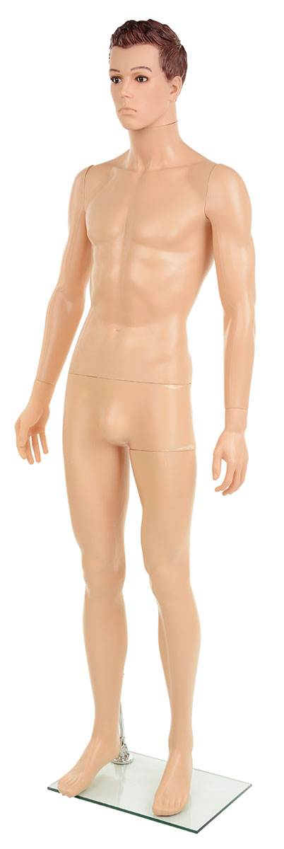 Realistic Standing Male Adult Mannequin + Base (F-01B)