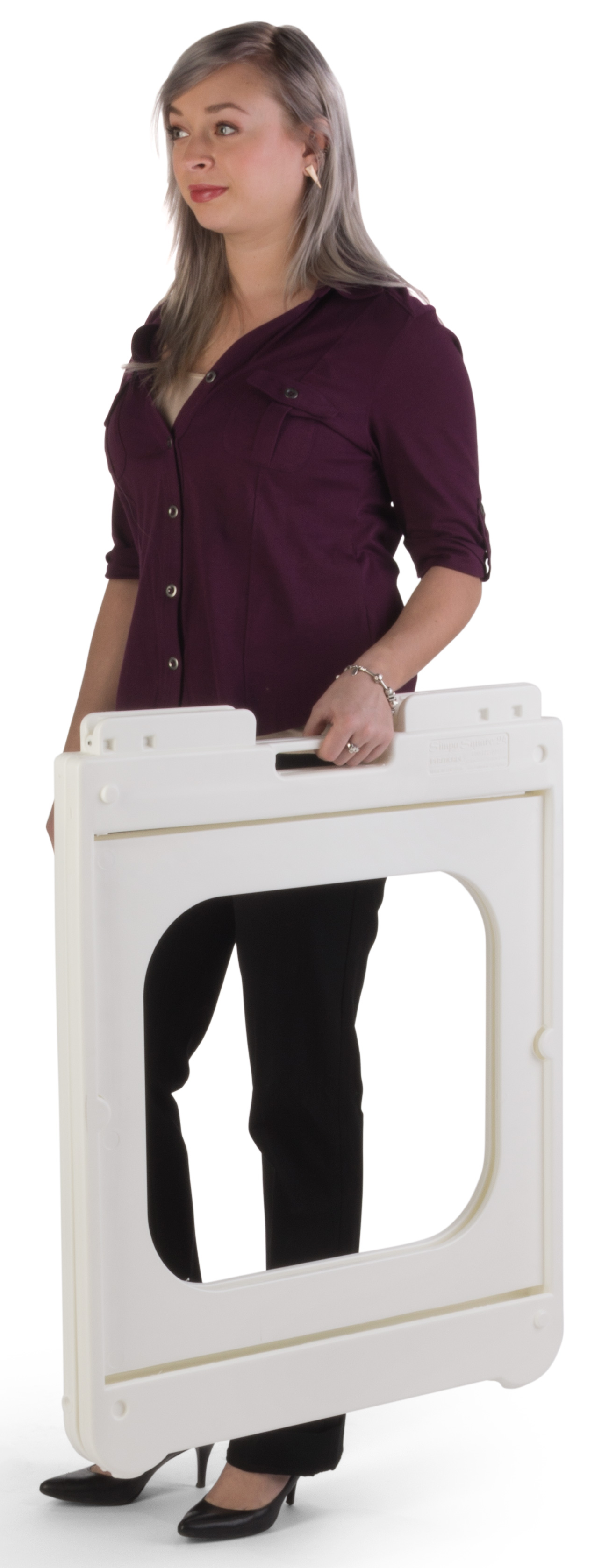 24" x 24" A-Frame Sidewalk Sign Stand, Double Sided, Frame Only - White - Image 4