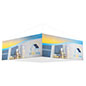 Hanging graphic with polyester knit material 
